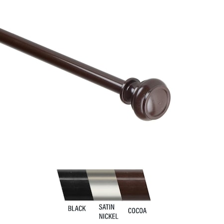 Central Design Kanne 0.44 in. Curtain Rod, 18-28 in. - Cocoa CE436865